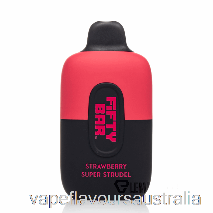 Vape Australia Fifty Bar 6500 Disposable Strawberry Super Strudel